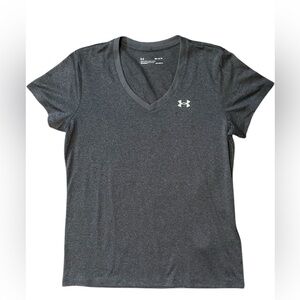 Under Armour Women's Tech V-Neck Performance Athletic Tee | Medium | Gray